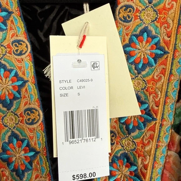 JOHNNY WAS MERHAWI KIMONO Small $598 Amazing !!!! Oversized - Picture 3 of 8